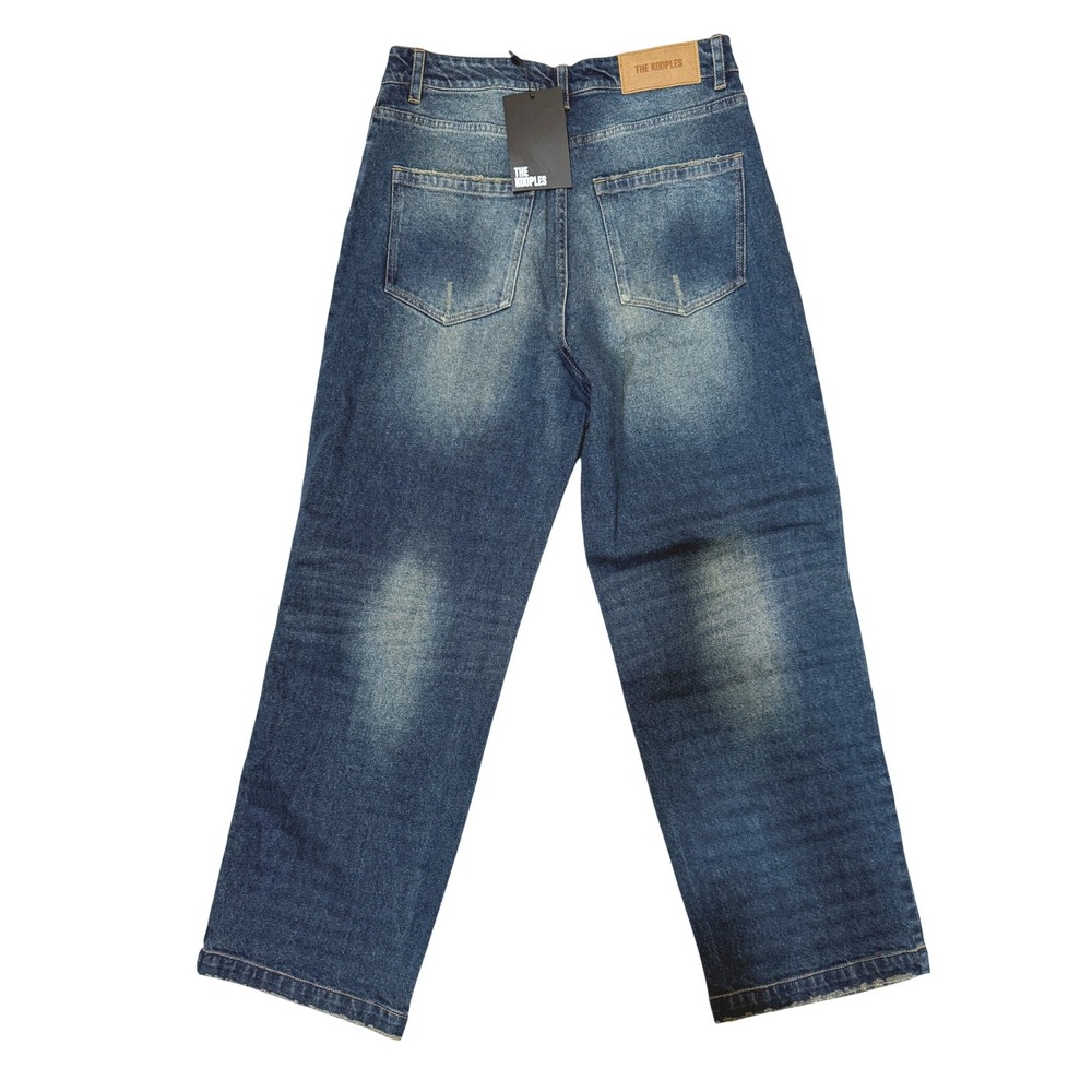 NWT The Kooples Stud-Embellished‎ Denim Jeans Women's Size 38 Distressed - Picture 3 of 12